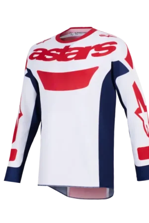 Alpinestars 2026 Racer Riway Crossshirt Wit / Blauw / Rood Seizoensaanbieding