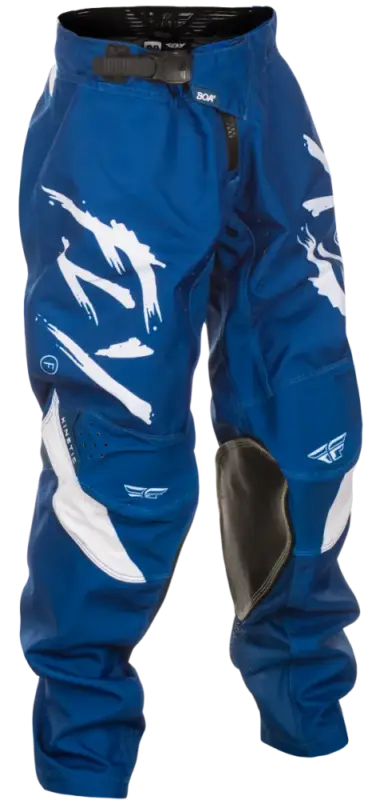 Fly Racing 2025 Kinetic Stoke Jeugd Crossbroek Navy / Wit Weekendaanbieding