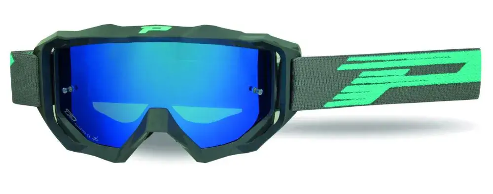 Progrip 3200 Venom Crossbril Grijs (Lens: Spiegel Blauw) Direct Beschikbaar
