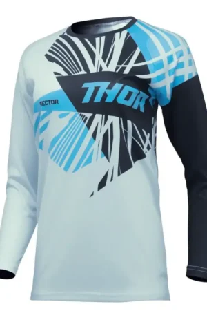 Aanbieding Thor 2024 Sector Split Dames Crossshirt Blauw / Zwart