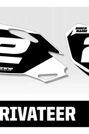 Outlaw Racing Custom Nummerplaatstickers Privateer Series Honda CRF450R 2007 Voordeelprijs