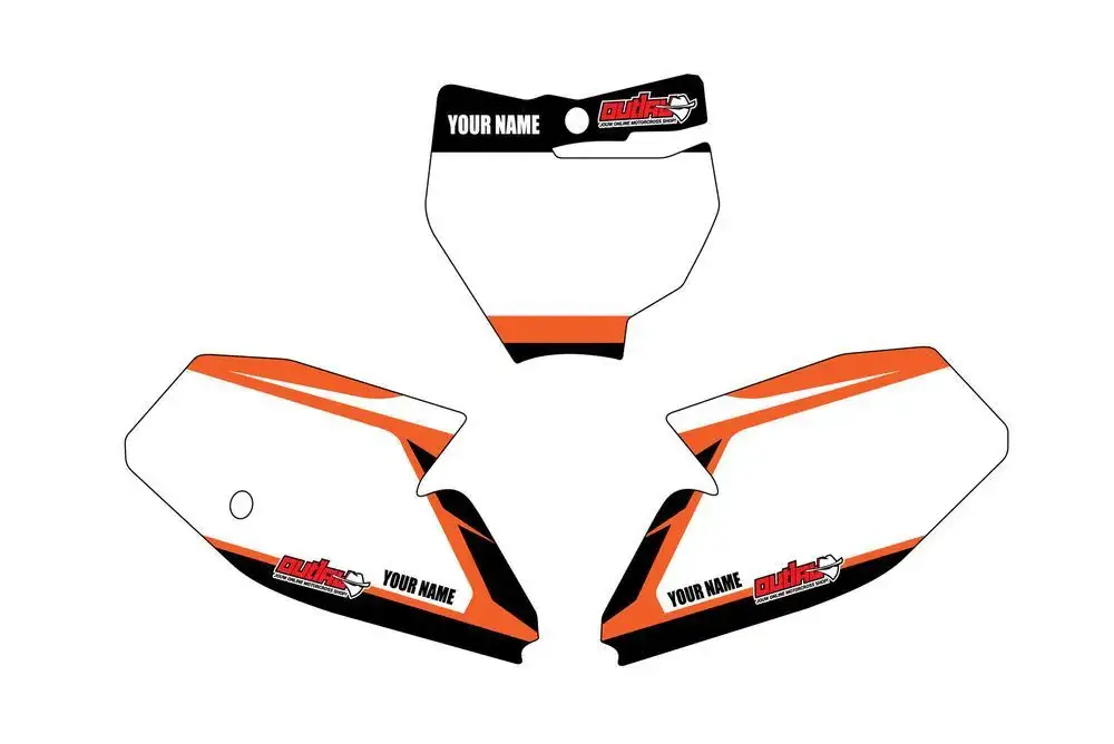 Gecertificeerd Outlaw Racing Custom Nummerplaatstickersset KTM SX65 2009-2015