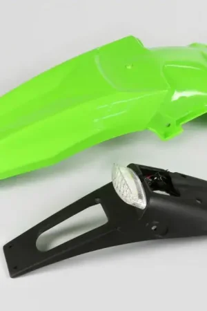 Exclusieve Aanbieding UFO Enduro Achterspatbord (LED) Kawasaki KLX450R 2007-2016 Groen