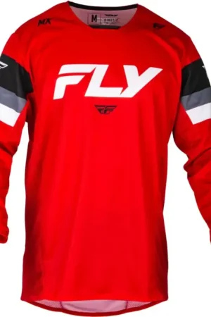 Fly Racing 2024 Kinetic Prix Crossshirt Rood / Grijs / Wit Beperkt Aanbod