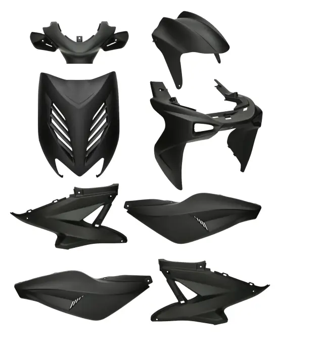 Bestseller Kappenset 8 delig Yamaha Aerox, MBK Nitro mat zwart
