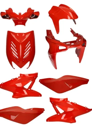 Nu Kopen Kappenset 8 delig Yamaha Aerox, MBK Nitro rood