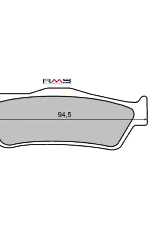 Remblokset RMS Organic O.a. Gilera Nexus, Piaggio Beverly, Suzuki Burgman, Yamaha Majesty (FT3027) Hoge Kwaliteit