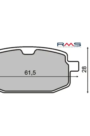 Direct Verzonden Remblokset RMS Organic O.a. Baotian BT49QT, BTC City, Peugeot V-Clic, Yamaha Jog (FT3076)