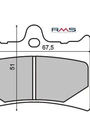 Actieprijs Remblokset RMS Organic O.a. Aprilia RS125, Benelli Devil (FT3031)