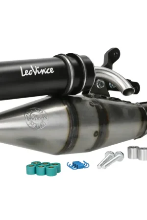 Beperkt Aanbod Uitlaat Leovince Hand made TT Black Edition Gilera Runner, Stalker 50cc 2 Takt