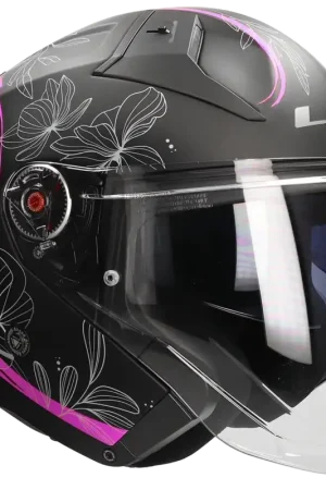Dagaanbieding LS2 Helm Infinity II Lotus OF603 mat zwart / roze