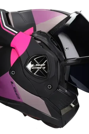 Flitsaanbieding LS2 Helm Advant X Ultra FF901 mat zwart / roze