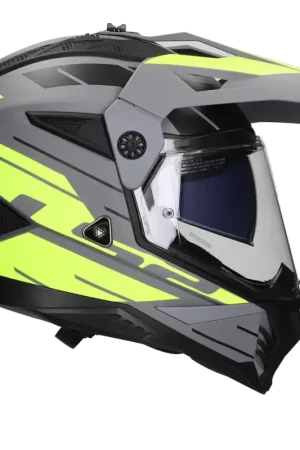 LS2 Helm Pioneer II Namib MX702 mat grijs / geel Aanbieding