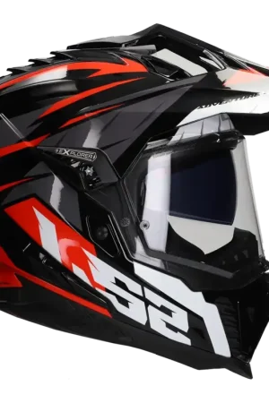 Beste Prijs LS2 Helm Explorer Spire MX701 mat zwart / rood