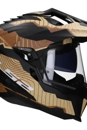 Korting LS2 Helm Explorer Trick MX701 Carbon mat zwart / bruin