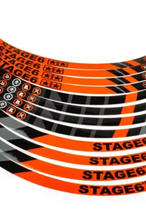 Velgrand stickerset Stage6 10 inch oranje / zwart Koopje