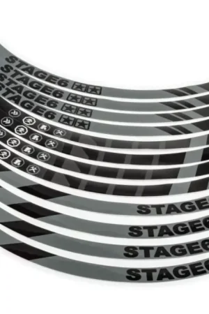 Favoriet Velgrand stickerset Stage6 10 inch grijs / zwart