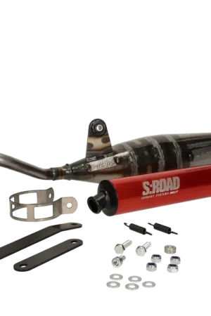 Gratis Retour Uitlaat MVT S-Road EC01 50cc Minarelli AM6 onderlangs