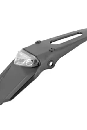 Achterspatbord TNT Universeel Supermotard wit glas met rode leds Premium