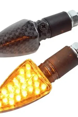 Knipperlichten STR8 Demon II Carbon met Oranje LED's universeel Alleen Vandaag