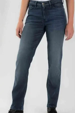 Beste Prijs ROKKER Rokkertech Mid Straight Dames Blauw Motorjeans