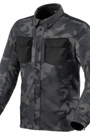 REV'IT! Overshirt Tracer Air 2 Jas Camo Donker Grijs Favoriet