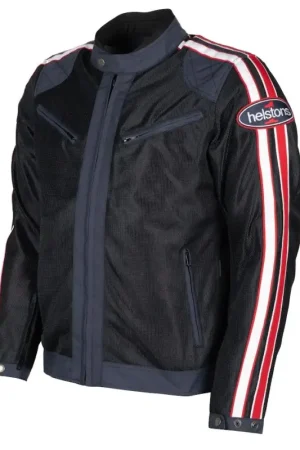 Helstons Pace Air Mesh Fabric Jas Blauw Rood Wit Korting