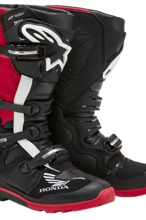 Alpinestars Honda Tech 7 Enduro Drystar Schoenen Zwart Licht Rood Seizoensaanbieding