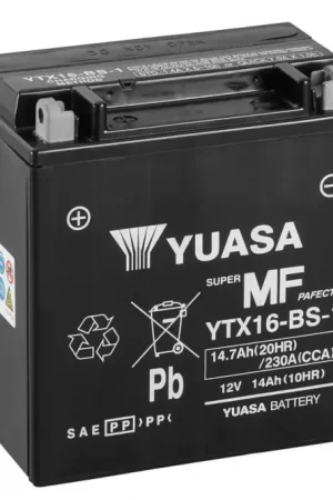 Gratis Retour Yuasa YTX16-BS Accu