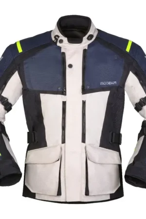 Korting Modeka Varus Jas Lichtgrijs Blauw