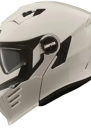 Simpson Darksome Wit ECE22.06 Systeemhelm Beste Prijs