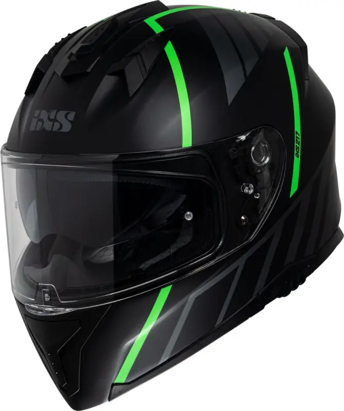 IXS iXS217 2.0 Mat Zwart Groen Integraalhelm Premium
