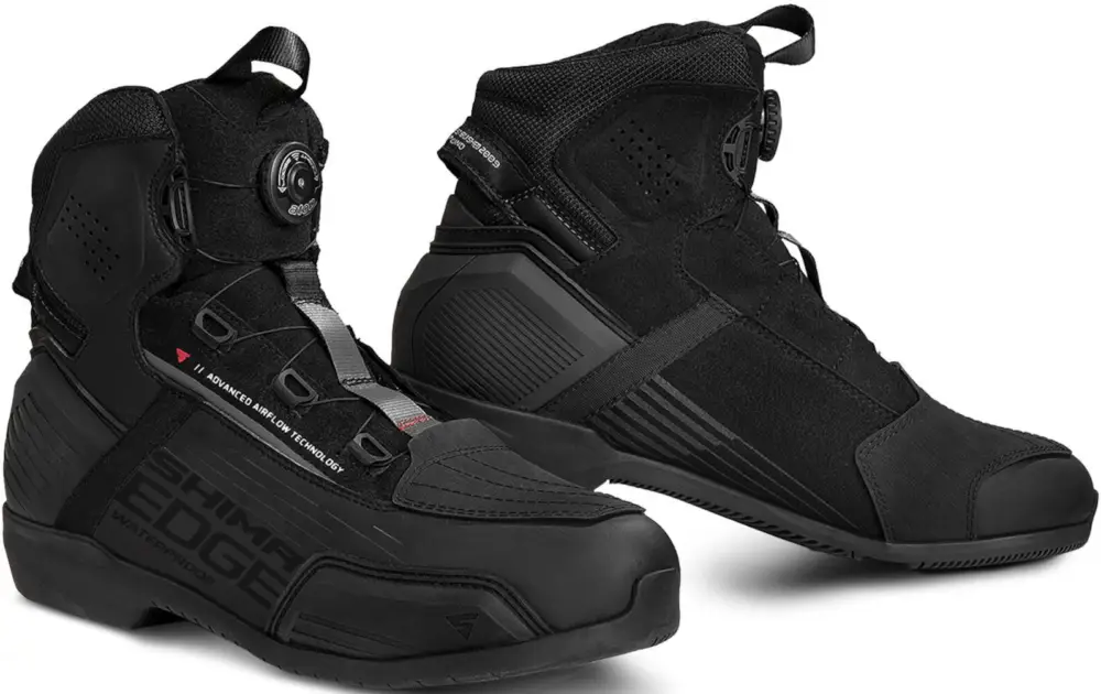 Beste Prijs SHIMA Edge Waterproof Zwart Motorschoenen