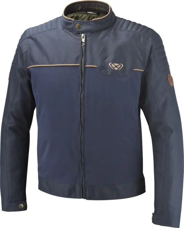 Goedkoop Ixon Hornet Marineblauw Bruin Waterdichte Textiele Motorjas
