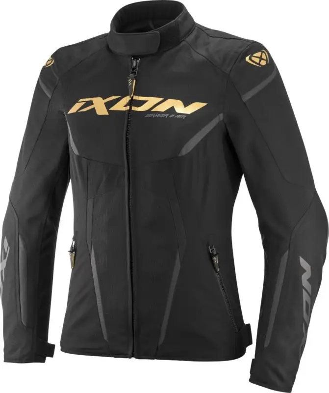 Direct Beschikbaar Ixon Striker 2 Air WP L Zwart Goud Waterdichte Dames Textiele Motorjas