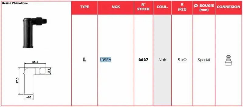 NGK SPARK PLUG CAP L05EA Flitsaanbieding