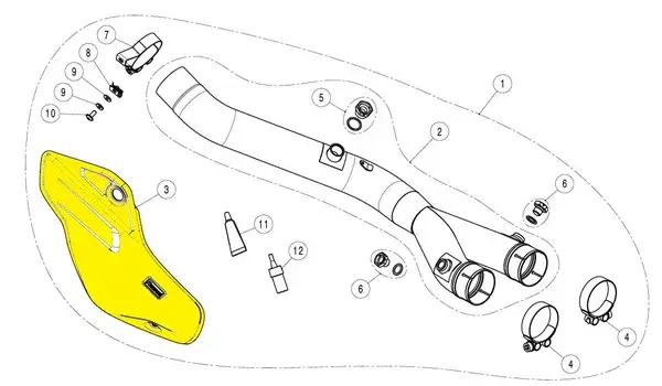Akrapovic heat shield ca - Yamaha MT-10 (2022-2024) Koopje