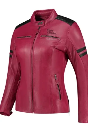 Bestel Nu Rusty Stitches Joyce V2 Ladies Motorjas Cherry/Black 505
