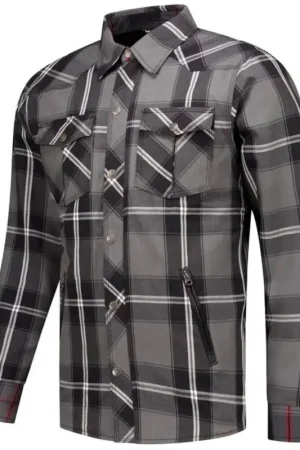 Koopje Rusty Stitches Neil-25 Motorjas Grey-White-Black