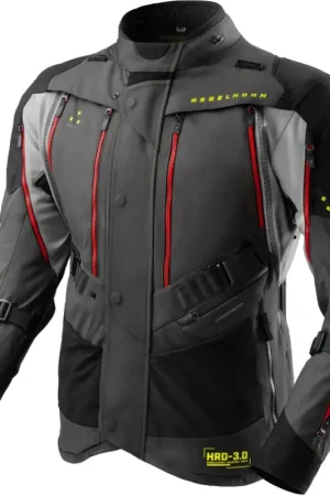 Direct Beschikbaar Rebelhorn Hardy 3.0 Motorjas Anthracite/Grey/Yellow