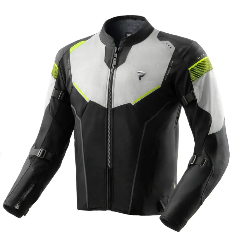Gecertificeerd Rebelhorn Hiflow 5 Motorjas Black/Grey/Fluo Yellow
