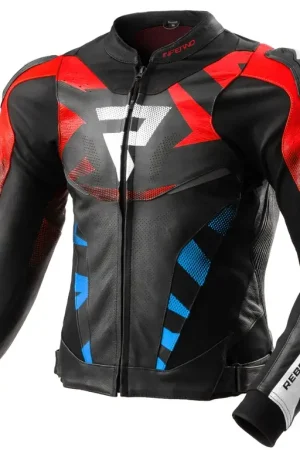 Koop Vandaag Rebelhorn Inferno Motorjas Black/Blue/White/Red