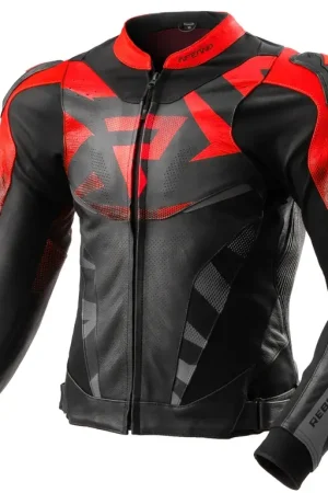 Beperkte Voorraad Rebelhorn Inferno Motorjas Black/Fluo Red