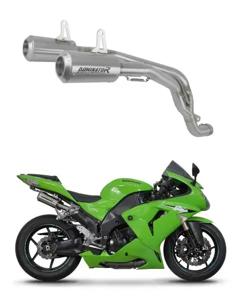 Dominator Uitlaten Kawasaki ZX-10R 2006 - 2007 DUAL Superprijs