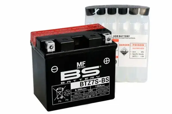 Populair BS BATTERY Accu Onderhoudsvrij met zuurpakket - BTZ7S