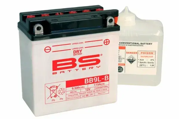 BS BATTERY Accu High performance met zuurpakket - BB9L-B Exclusieve Aanbieding