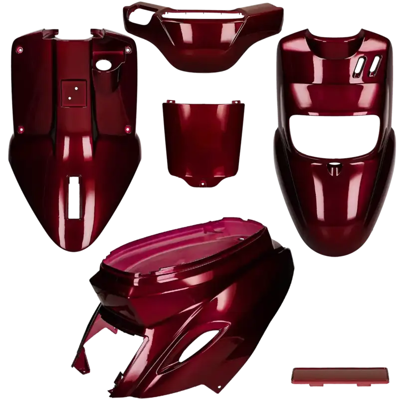 Bestel Nu Mezoly - Kappenset MBK Booster, Yamaha BWs Candy rood (vanaf 2004)