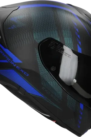 Exclusieve Aanbieding Scorpion Helm EXO-530 Air Theras mat zwart / blauw