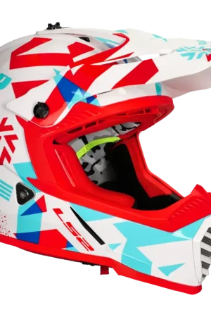 Beperkt Aanbod LS2 -Helm Fast EVO Mini Funky MX437 glans rood / wit
