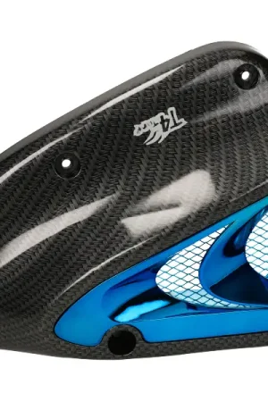Express Levering Luchtfilter deksel T4T Gilera NRG, Runner carbon/blauw